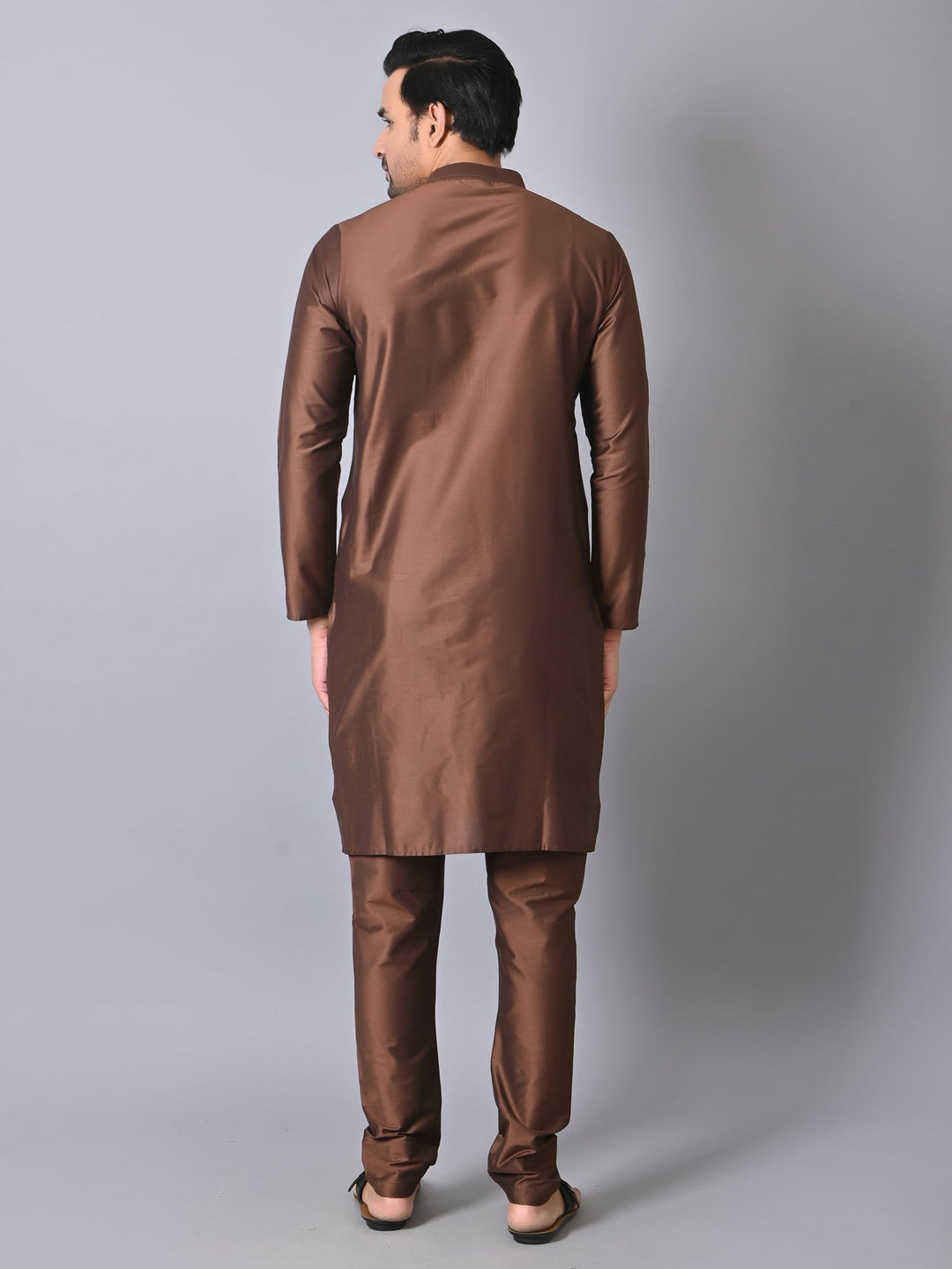 Solid Coffee Brown Kurta Set