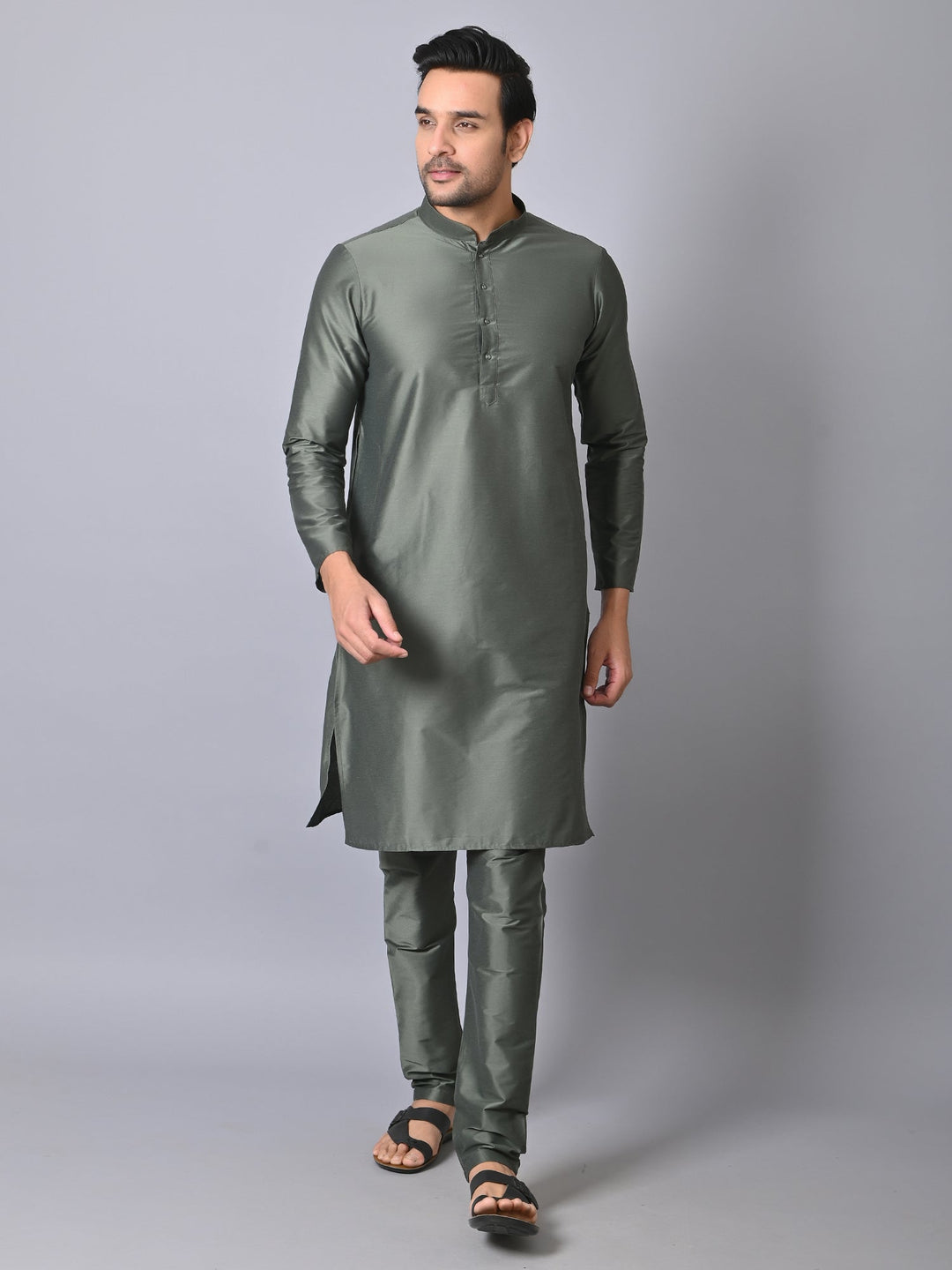 Solid Green Kurta Set