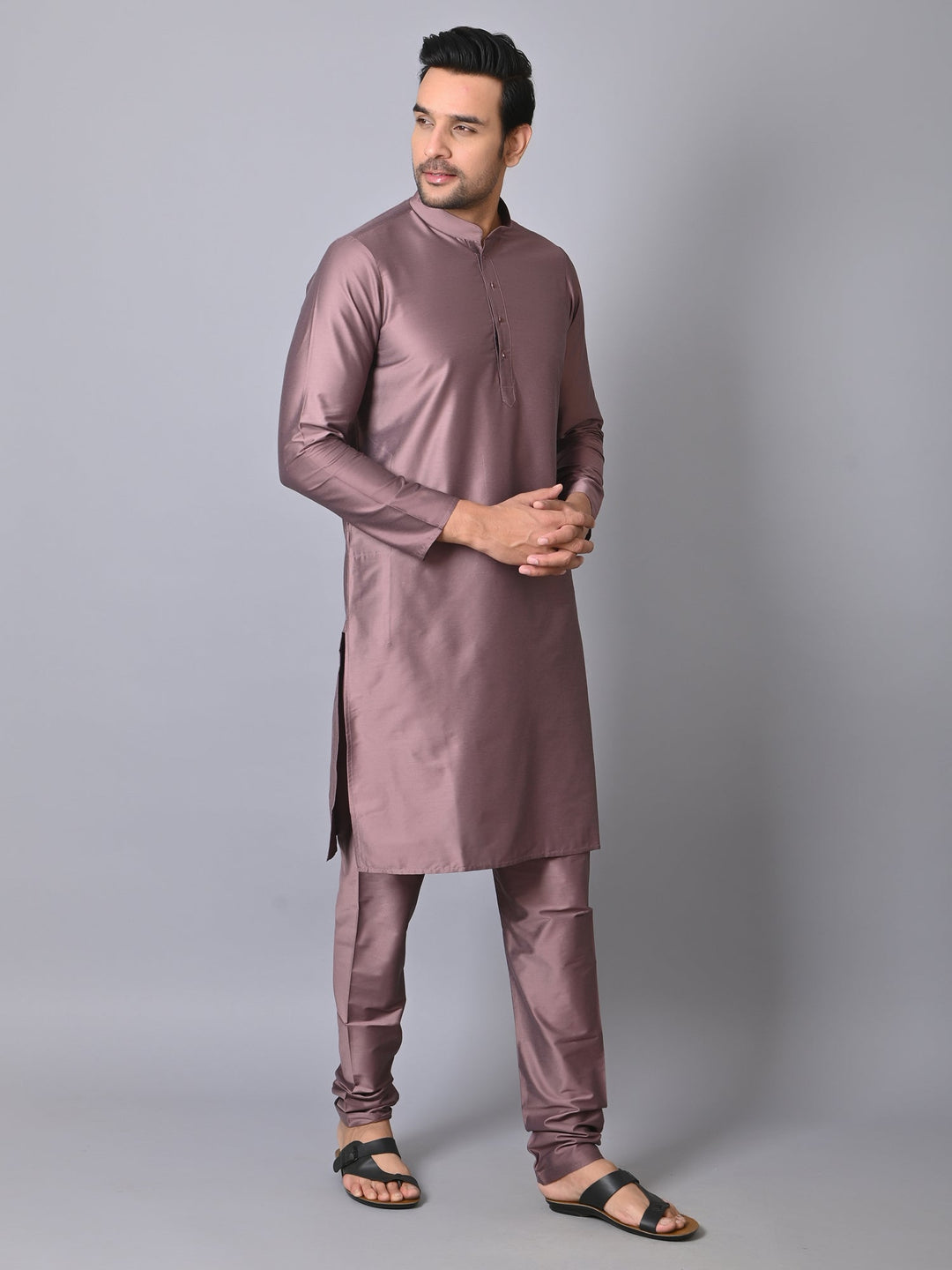 Solid Brown Kurta Set