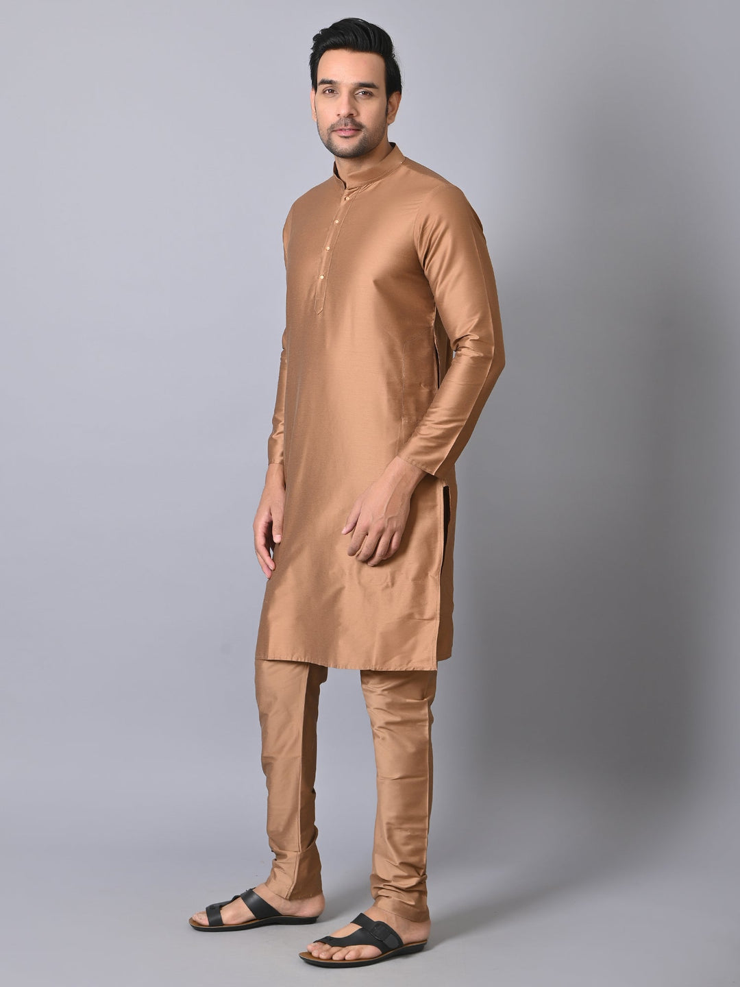 Solid Brown Kurta Set