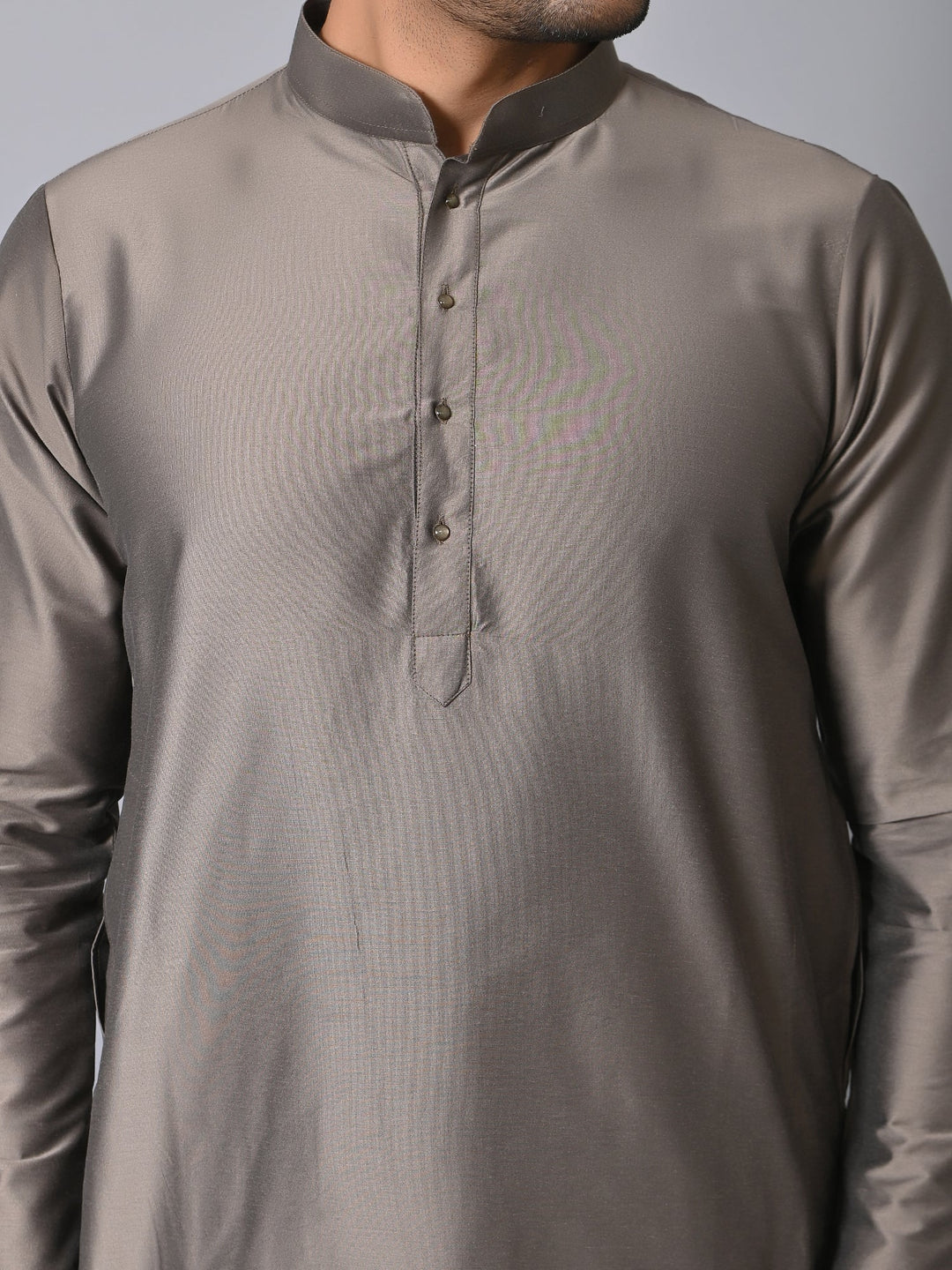 Solid Grey Kurta Set