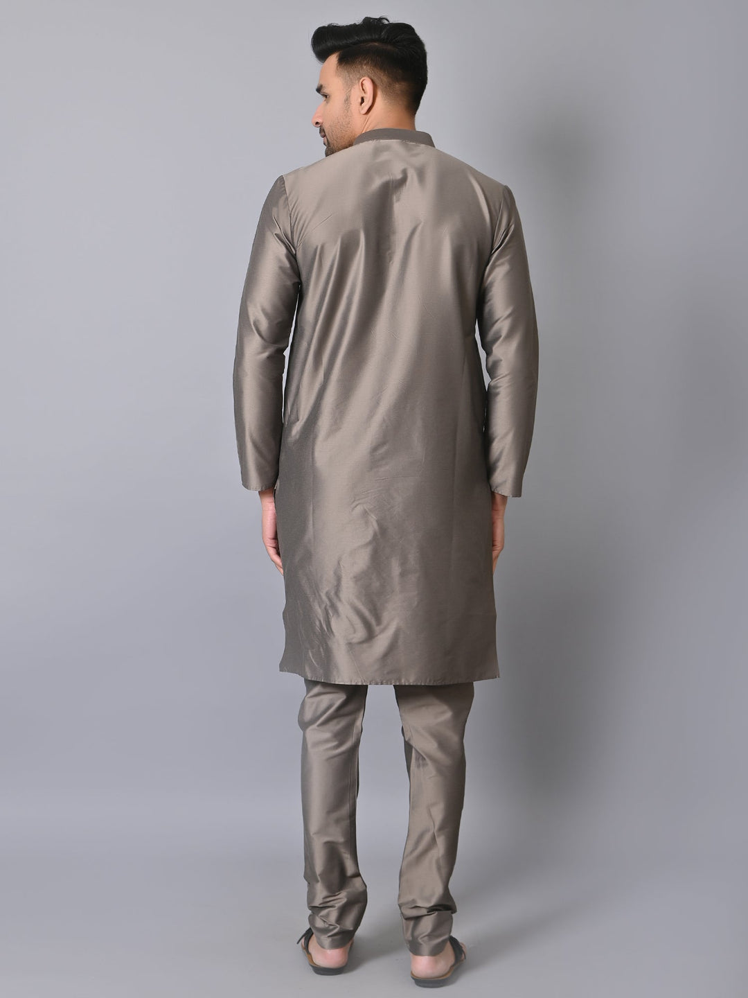 Solid Grey Kurta Set