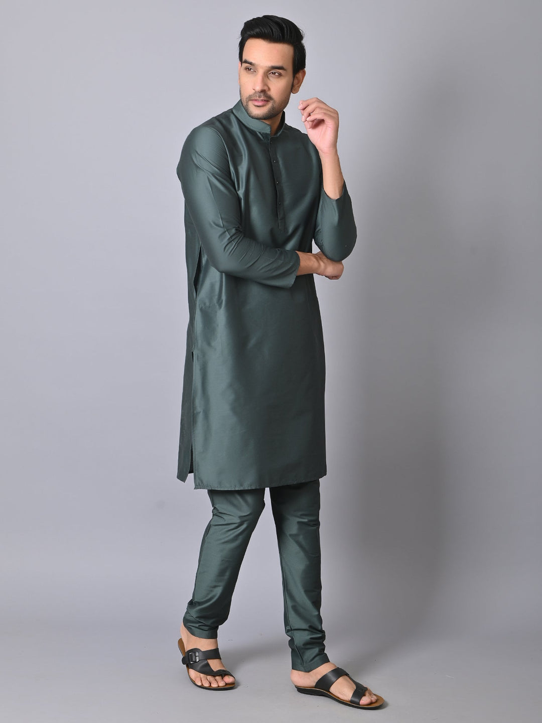 Solid Green Kurta Set