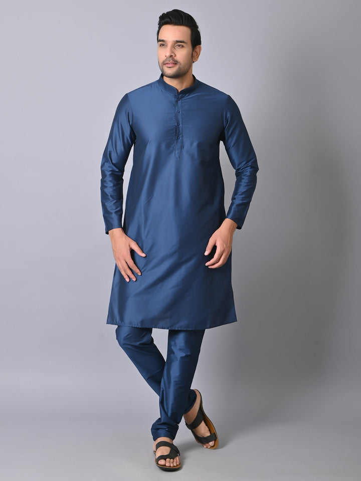 Solid Blue Kurta Set