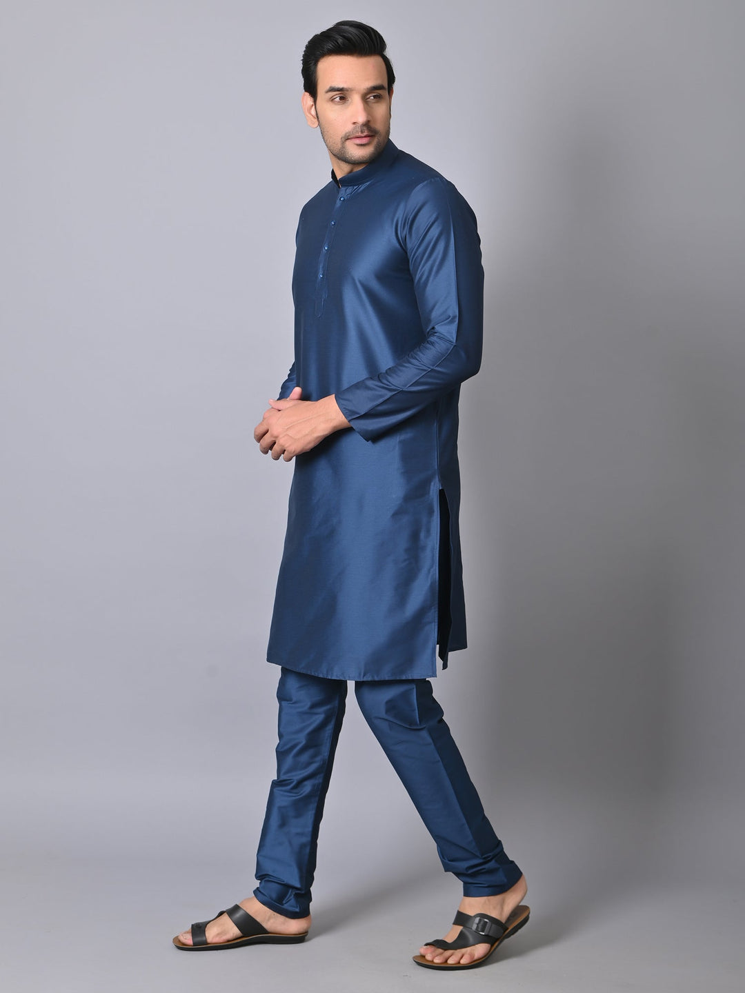 Solid Blue Kurta Set