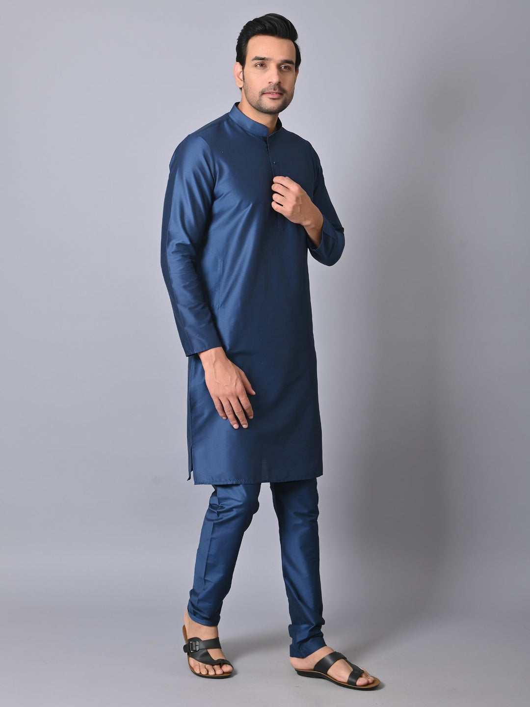 Solid Blue Kurta Set