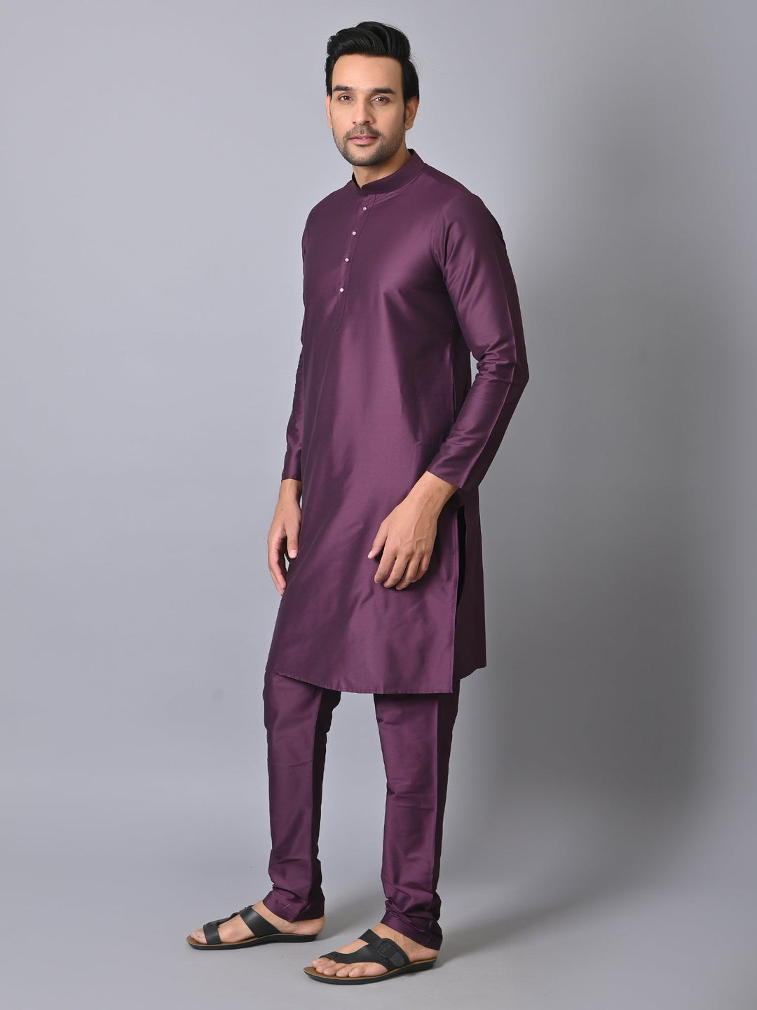 Solid Violet Kurta Set