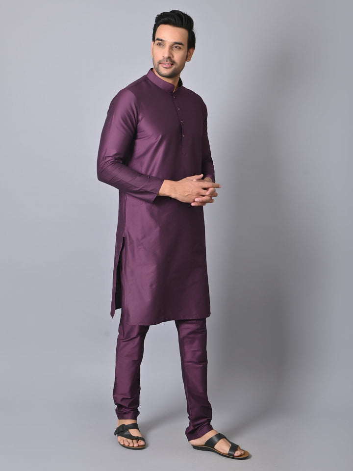 Solid Violet Kurta Set