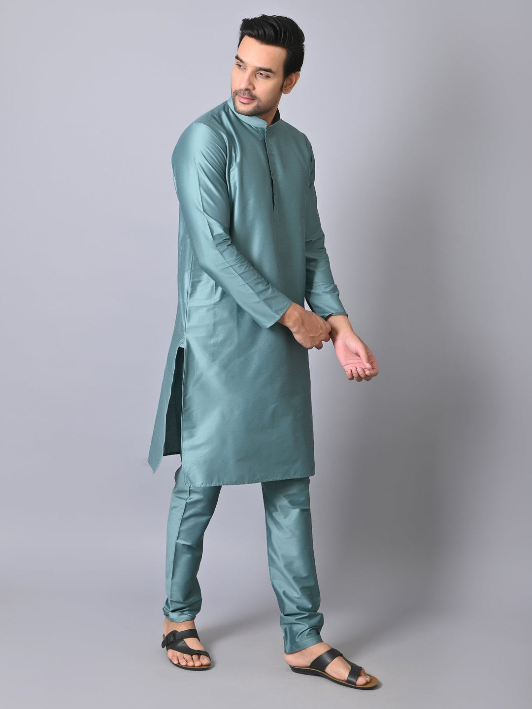 Solid Green Kurta Set