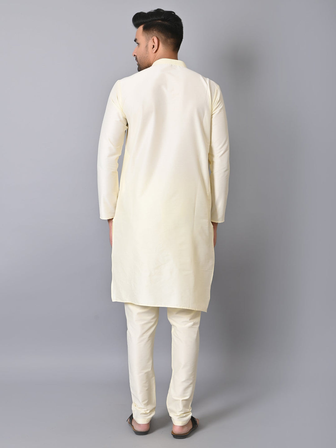 Solid Cream Kurta Set