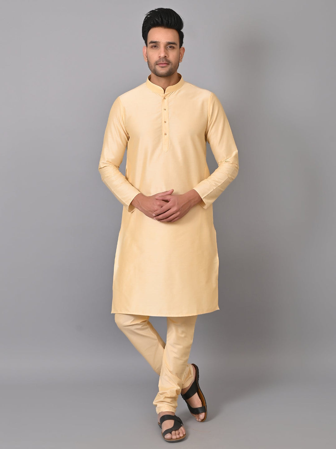 Solid Gold Kurta Set