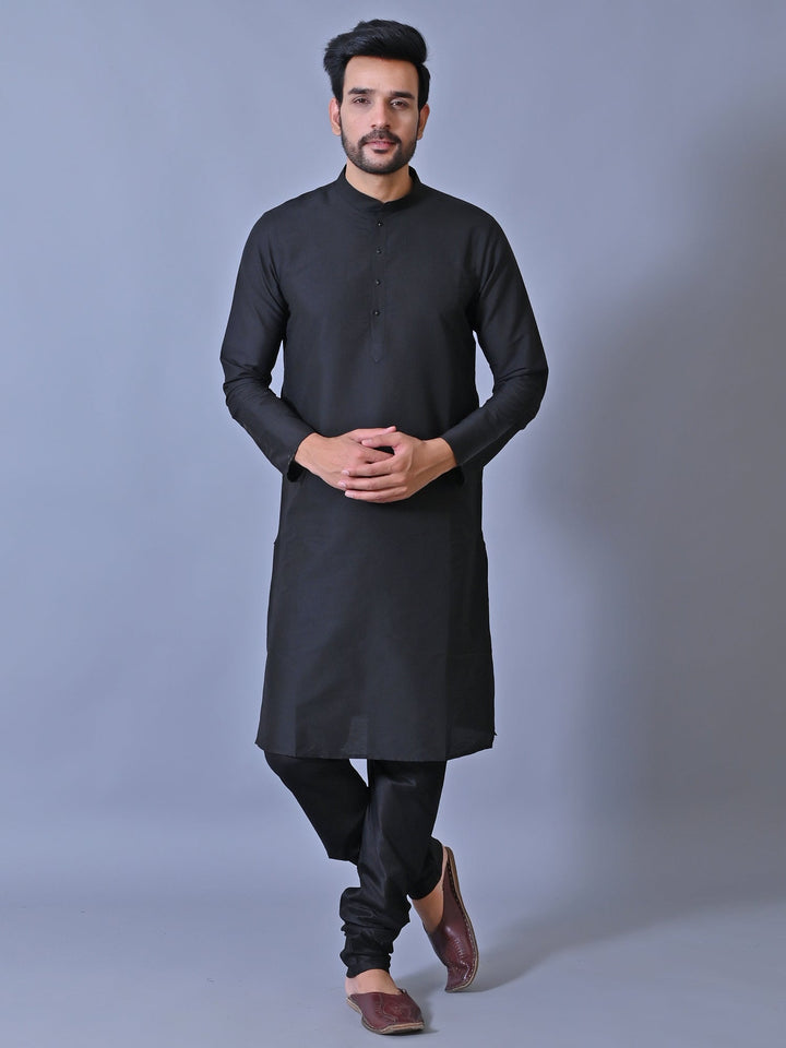 Solid Black Kurta Set