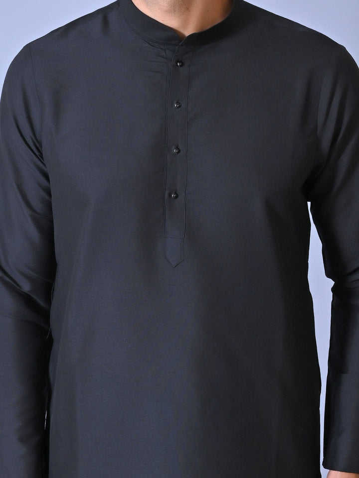 Solid Black Kurta Set