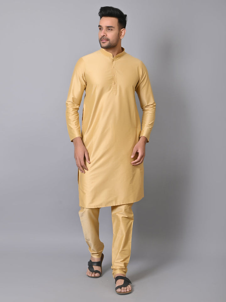 Solid Gold Kurta Set