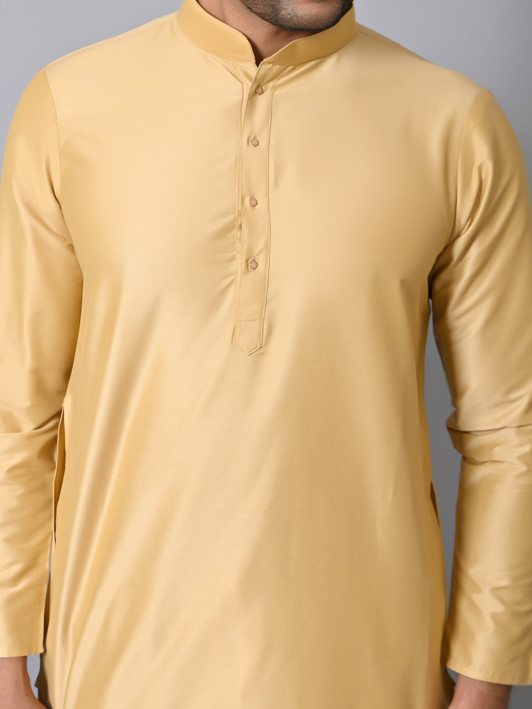 Solid Gold Kurta Set