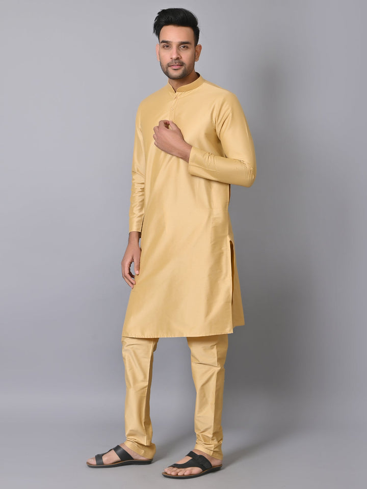 Solid Gold Kurta Set