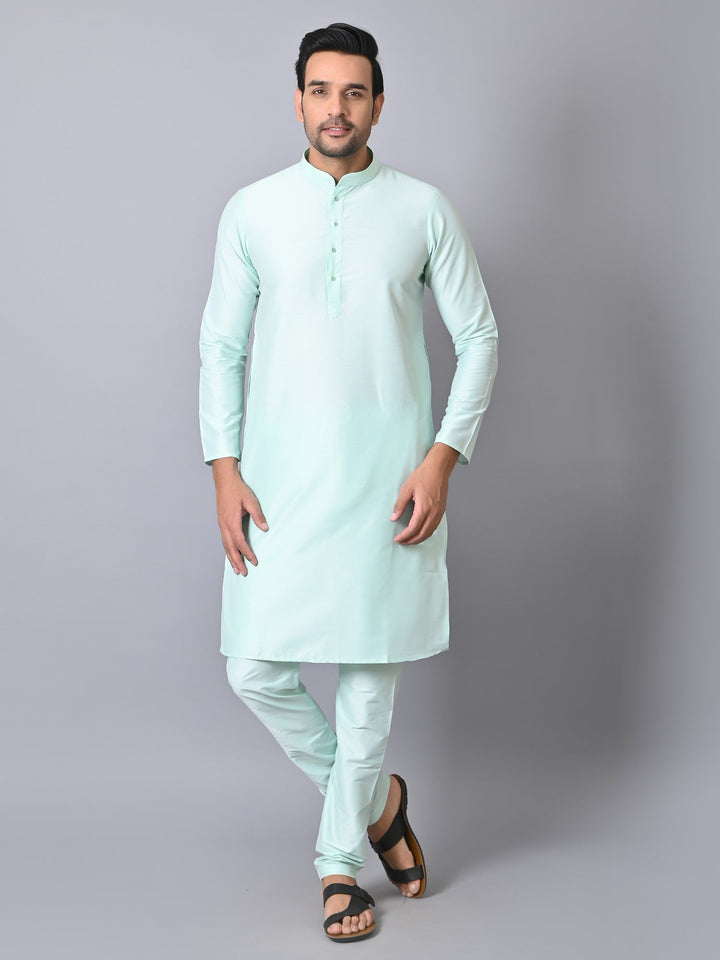 Solid Sea Green Kurta Set