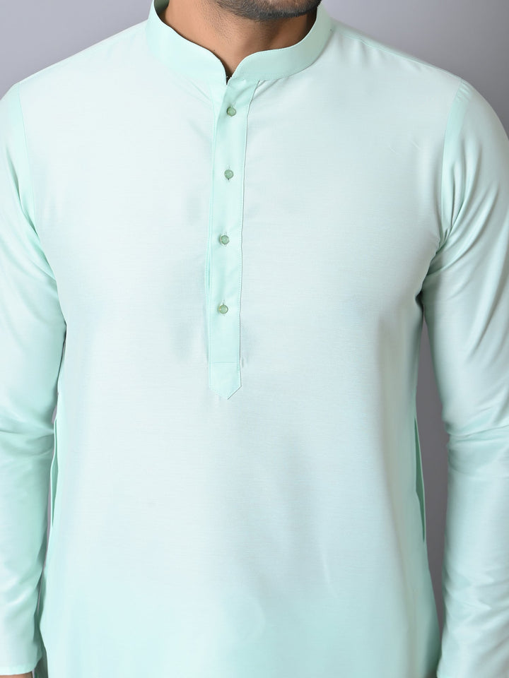 Solid Sea Green Kurta Set