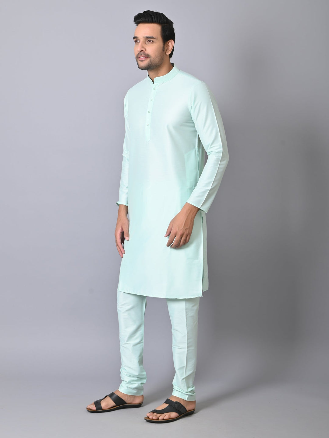 Solid Sea Green Kurta Set