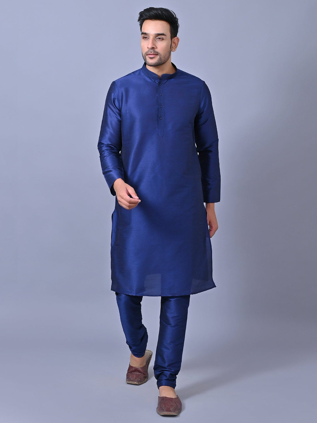 Solid Navy Blue Kurta Set