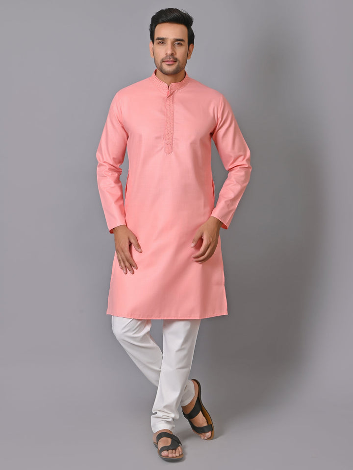 Solid Pink Kurta Set