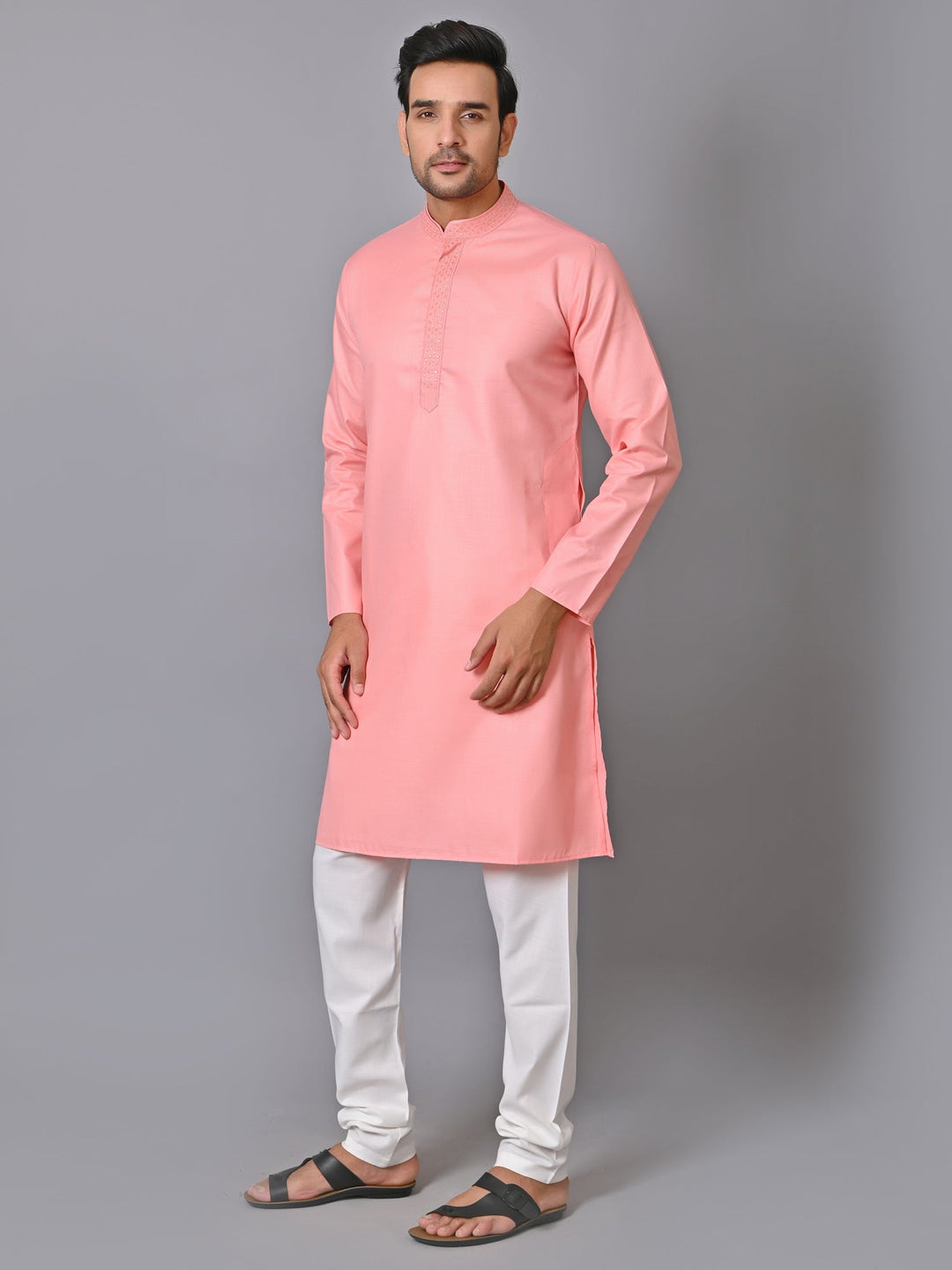 Solid Pink Kurta Set