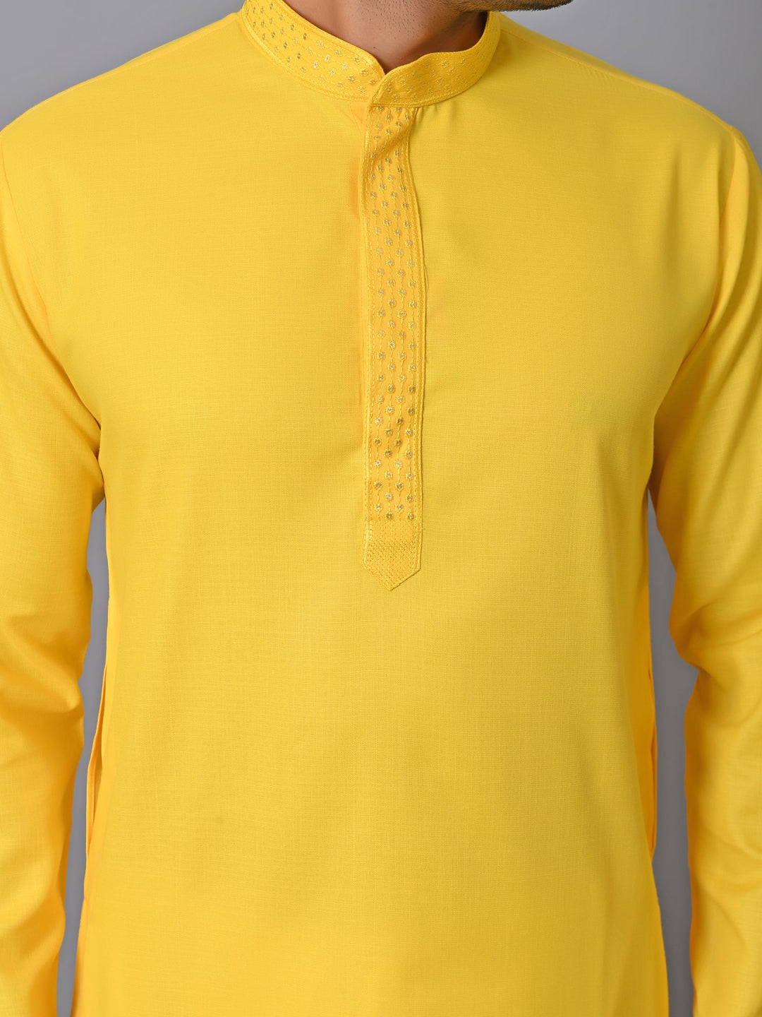 Solid Yellow Kurta Set