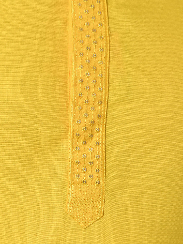 Solid Yellow Kurta Set