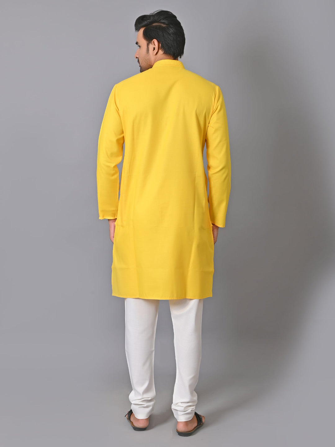 Solid Yellow Kurta Set