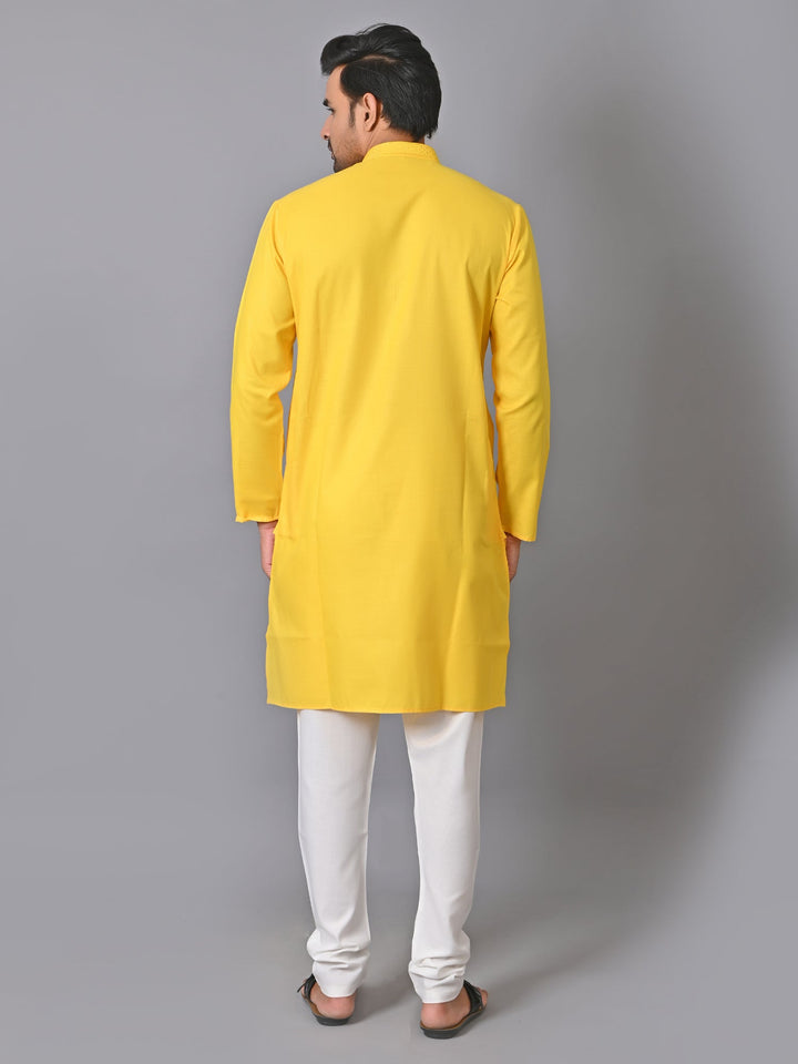 Solid Yellow Kurta Set