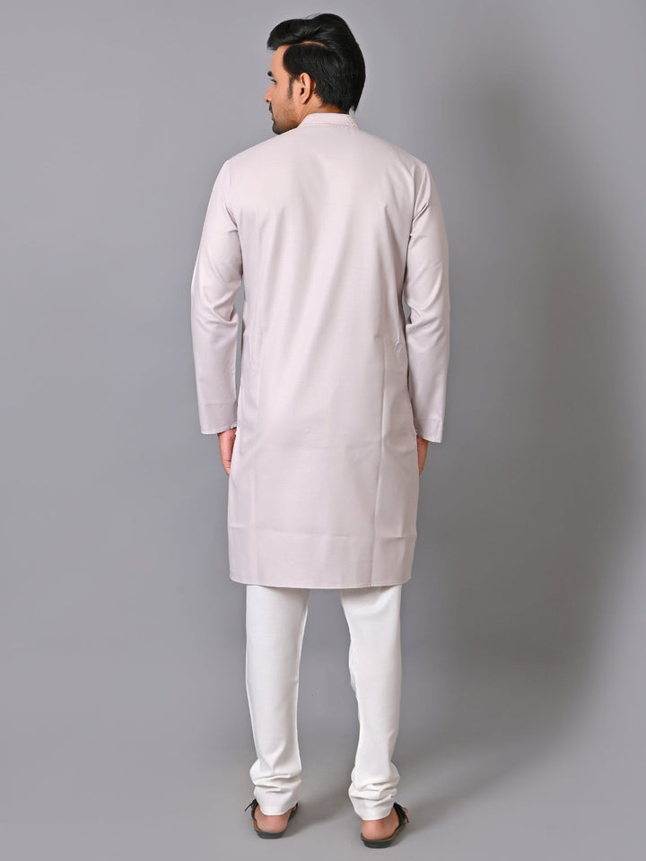 Solid Grey Kurta Set
