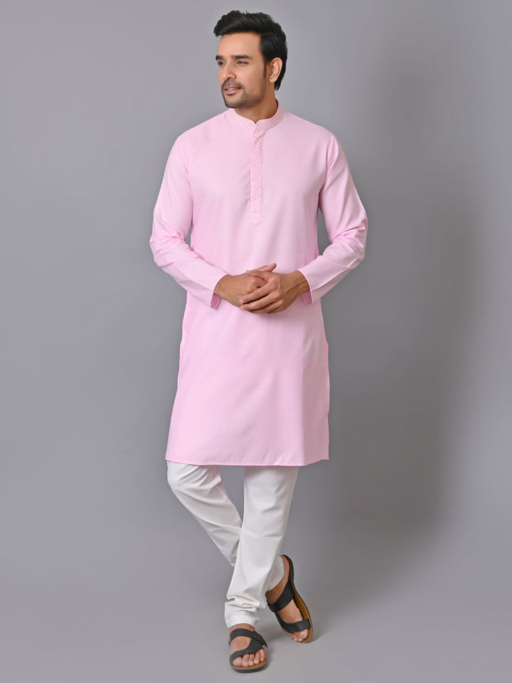 Solid Pink Kurta Set