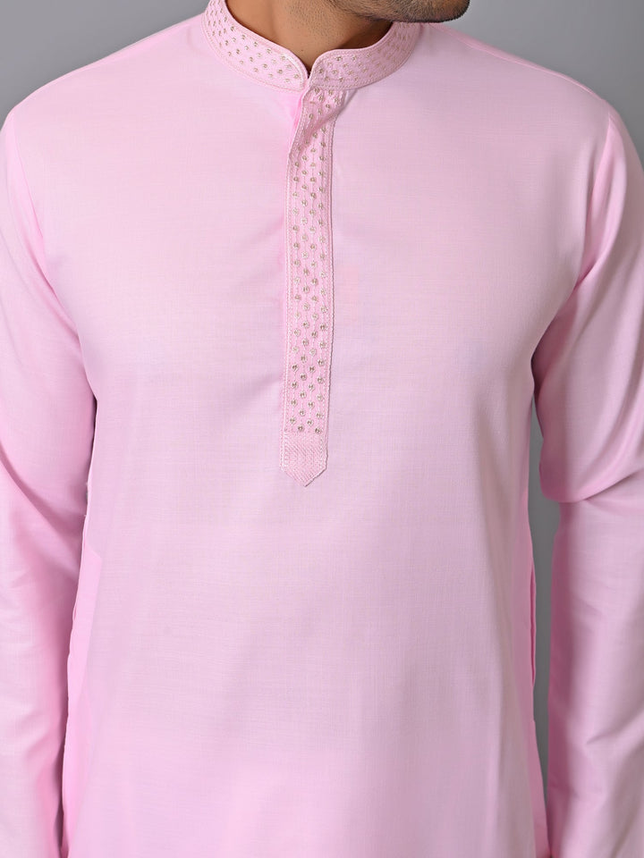 Solid Pink Kurta Set