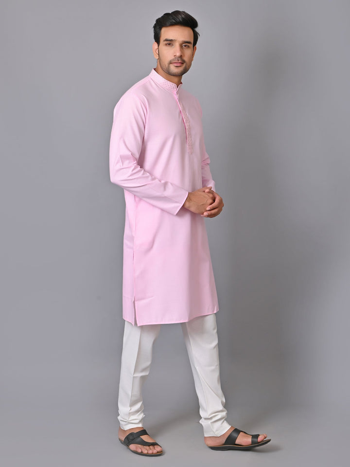 Solid Pink Kurta Set