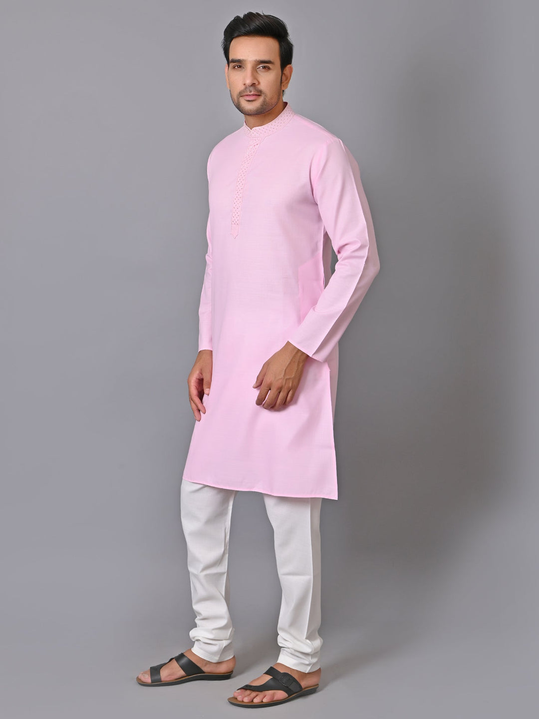 Solid Pink Kurta Set