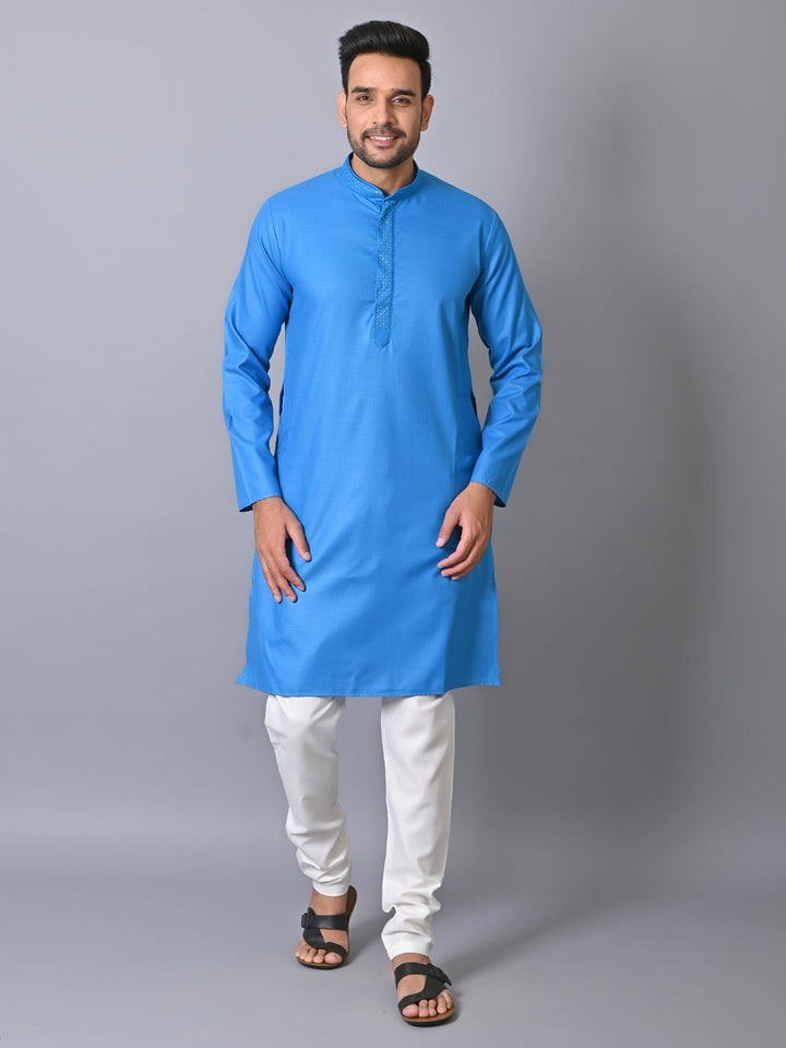 Solid Blue Kurta Set