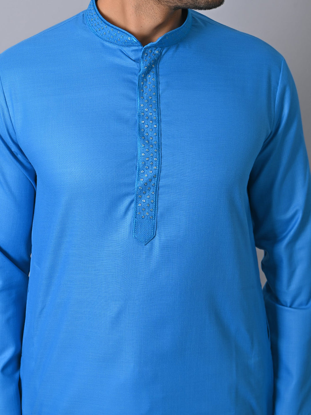 Solid Blue Kurta Set