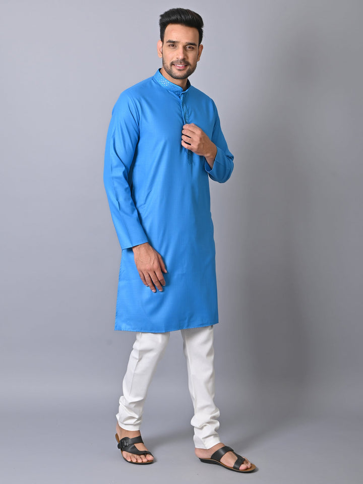 Solid Blue Kurta Set