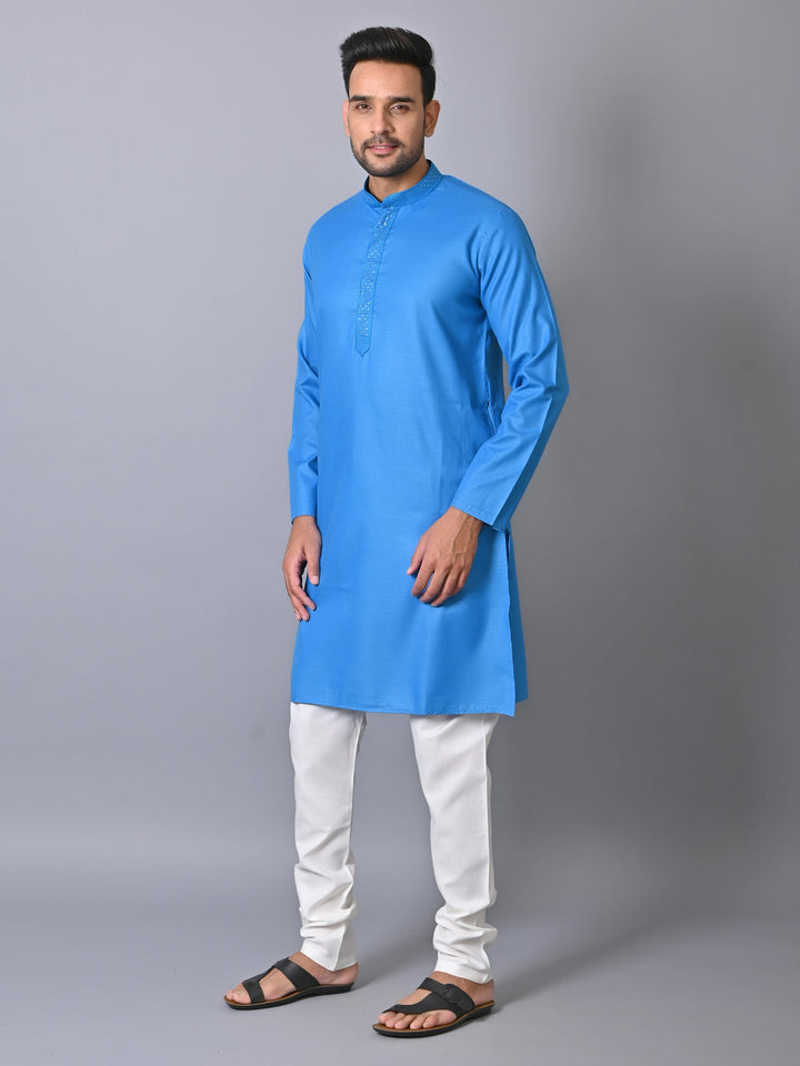 Solid Blue Kurta Set