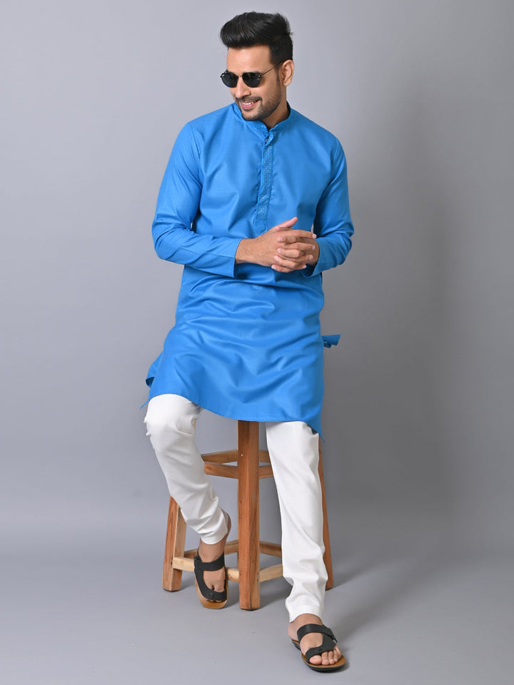 Solid Blue Kurta Set