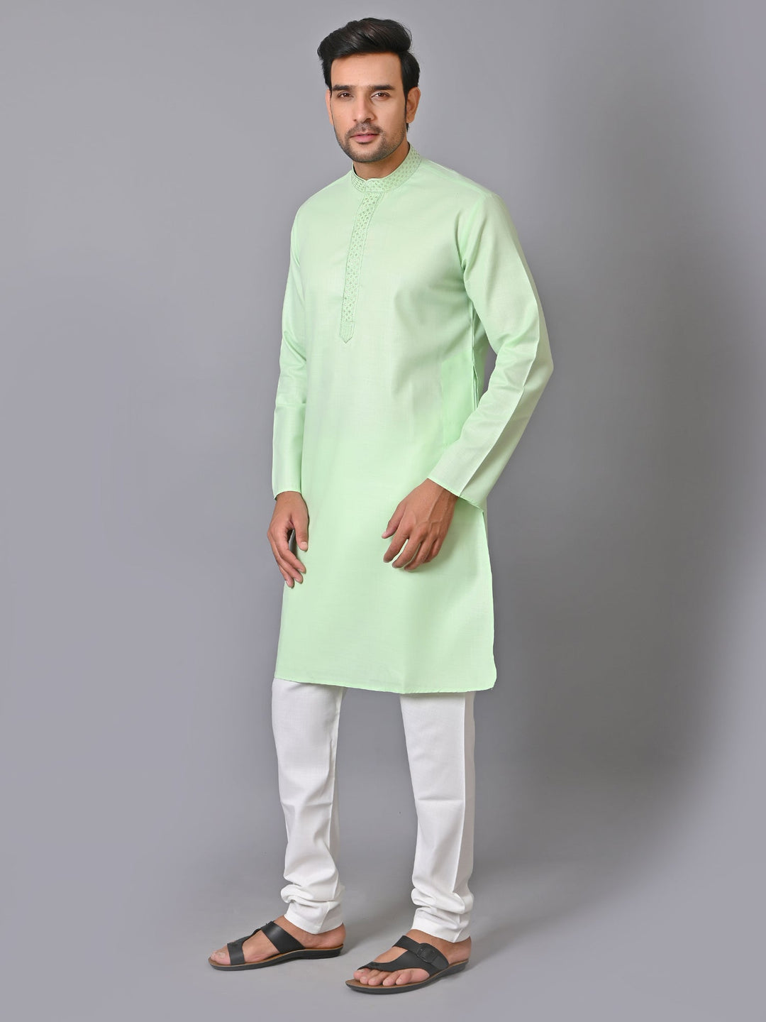 Solid Green Kurta Set