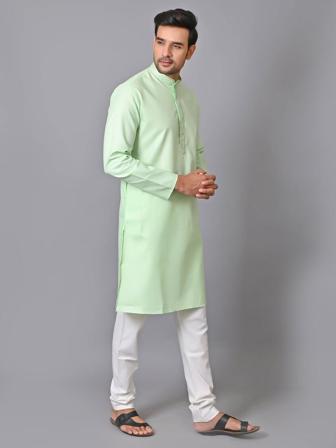 Solid Green Kurta Set