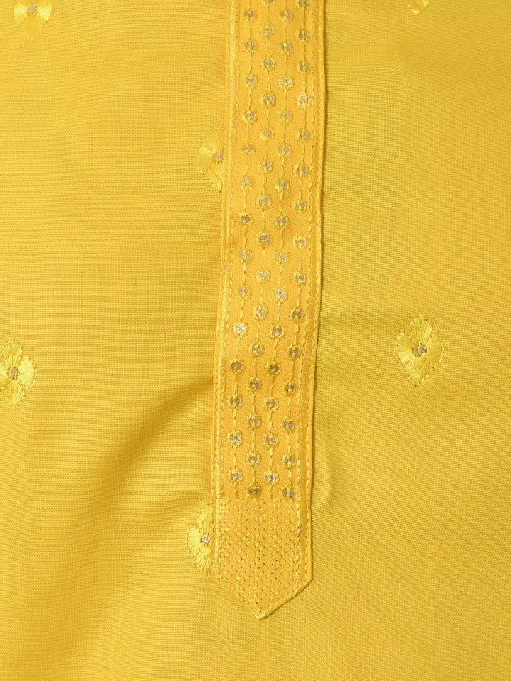 Solid Yellow Kurta Set