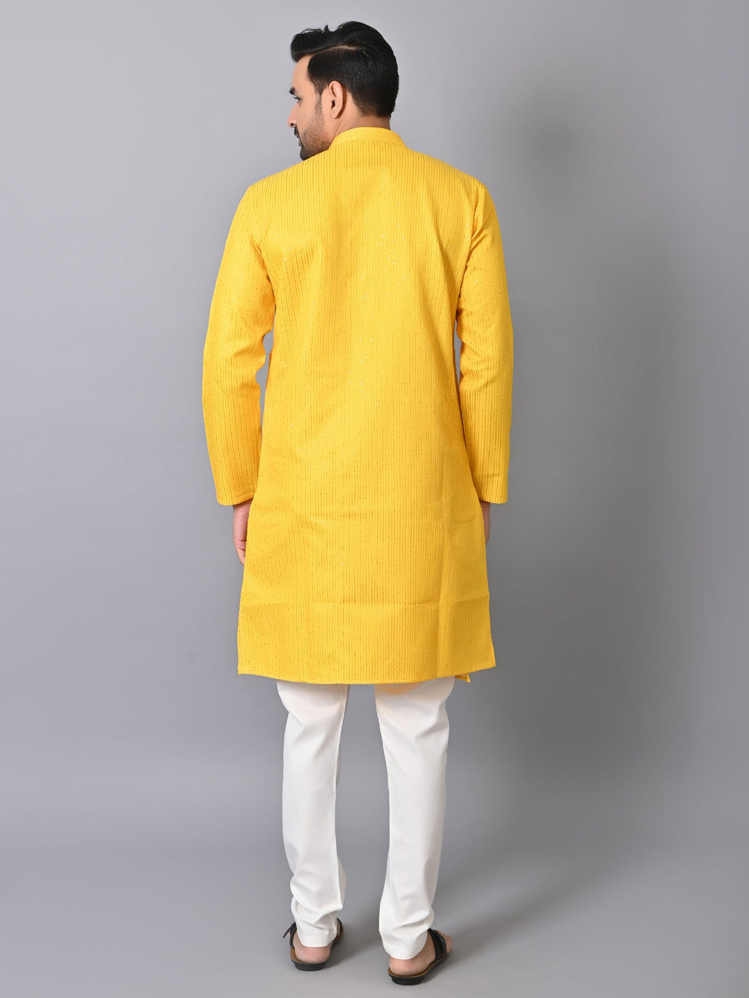 Striped Yellow Kurta Set