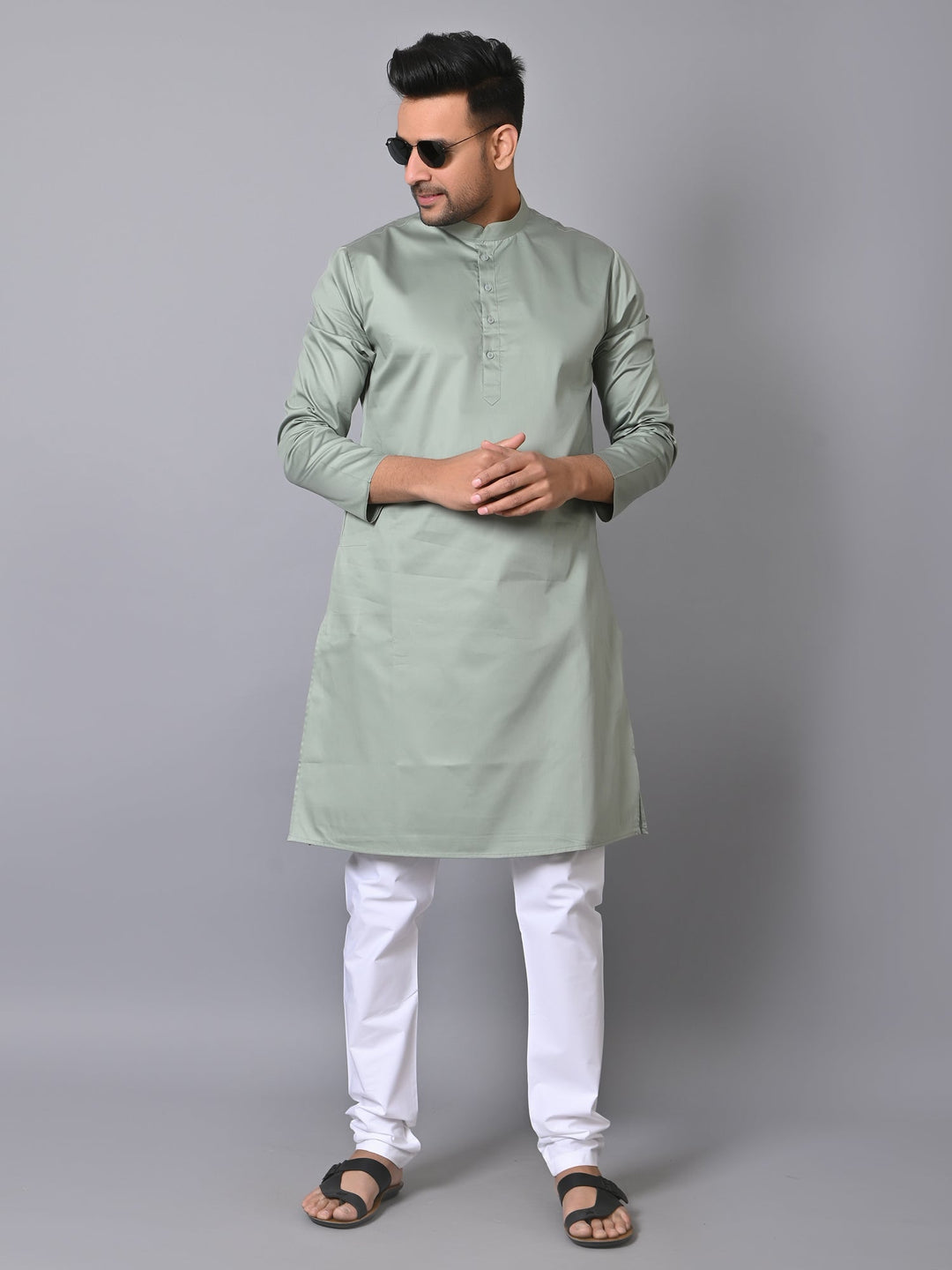 Solid Green Kurta Set