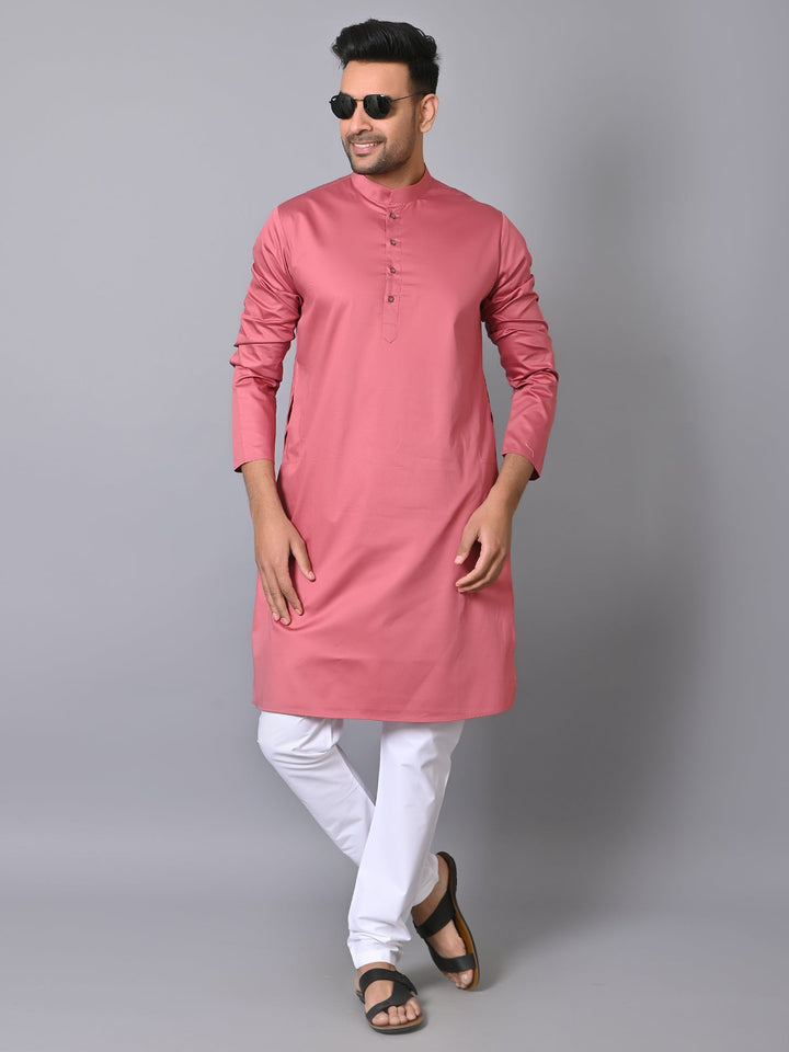 Solid Peach Kurta Set