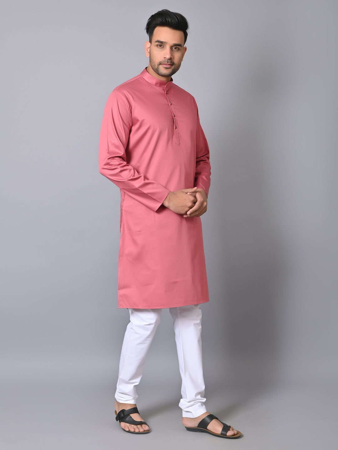 Solid Peach Kurta Set