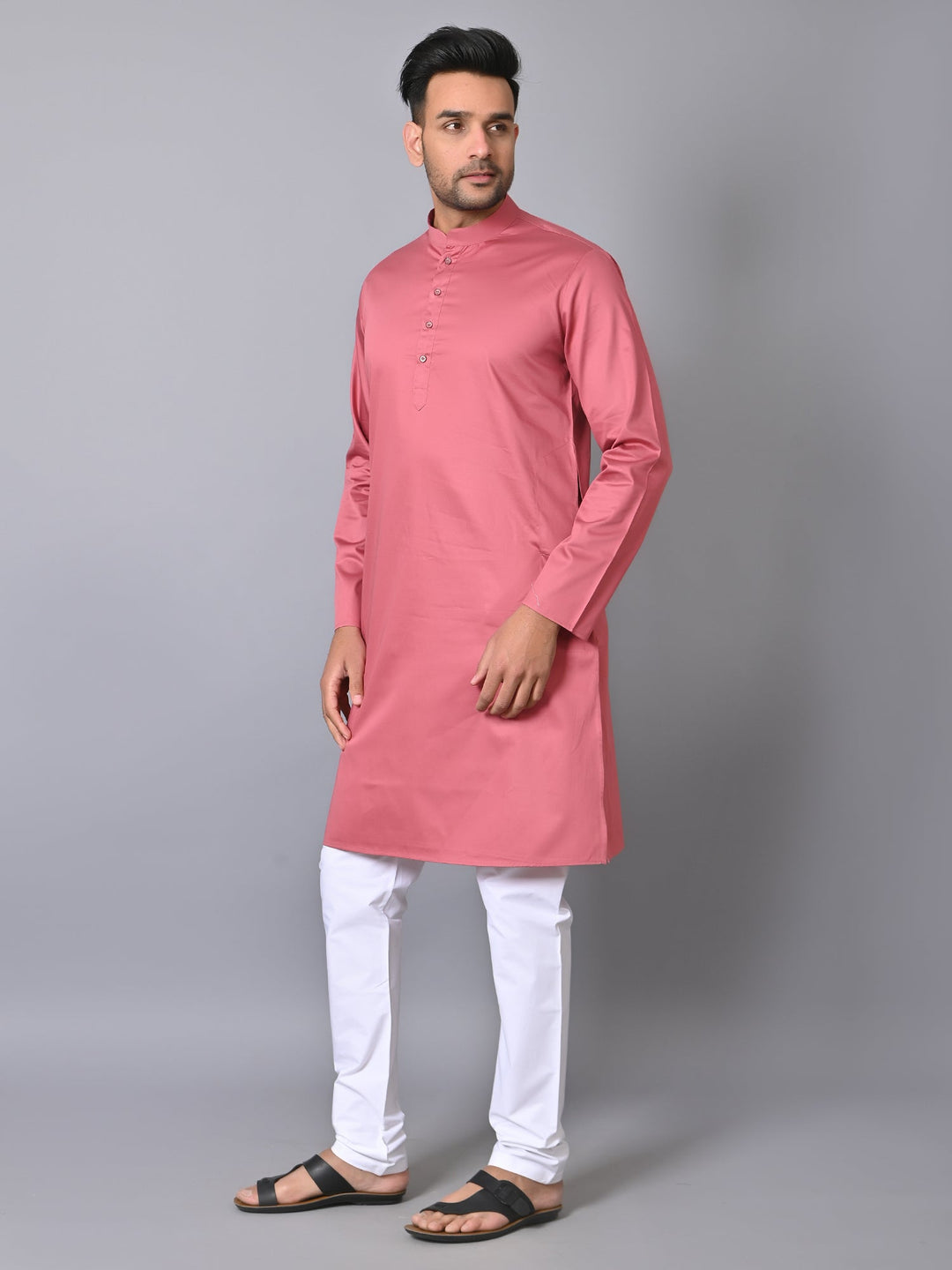 Solid Peach Kurta Set