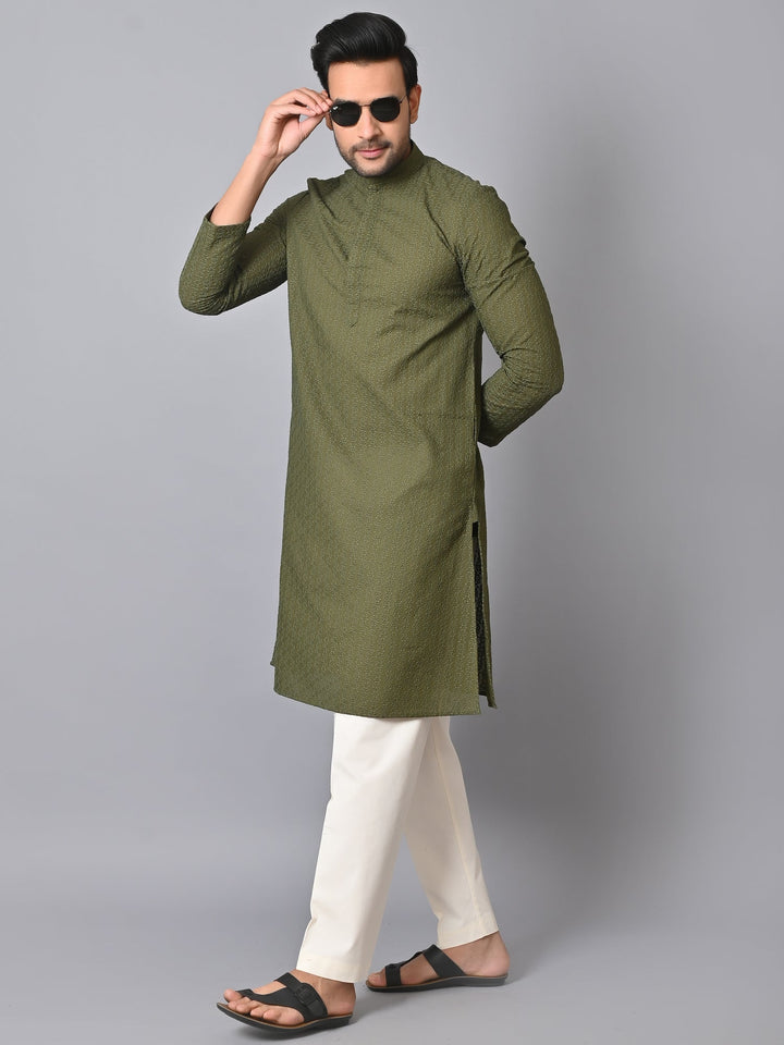 Floral Green Kurta Set