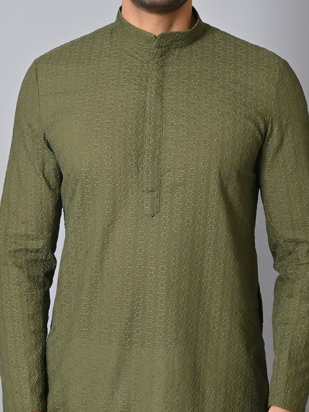 Floral Green Kurta Set